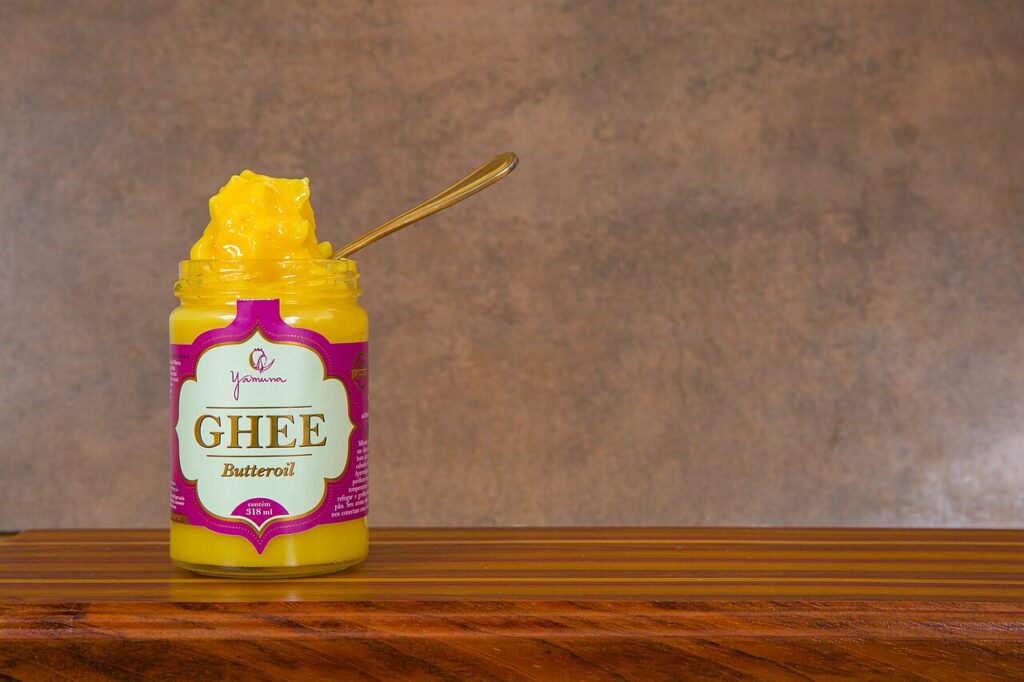 Bottle of pure Bihari desi ghee for cupboard storage