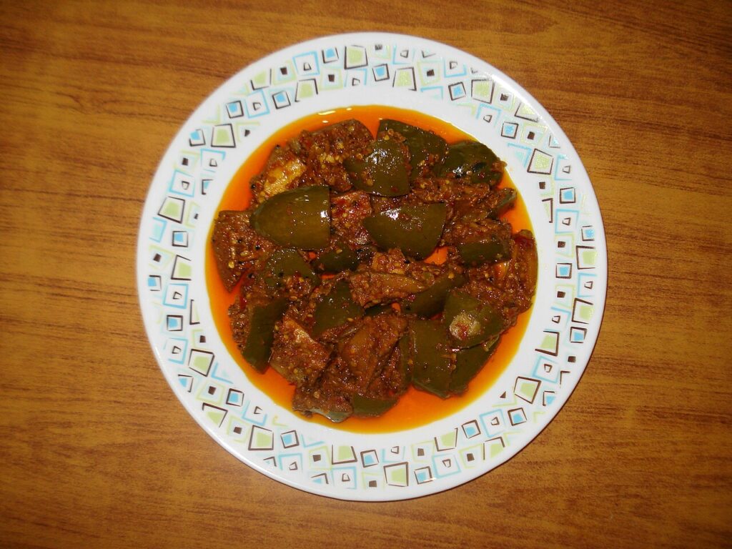 Home-style spicy mango pickle