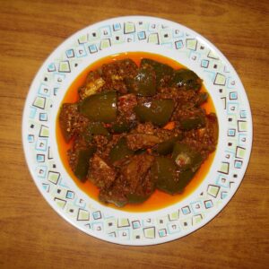 Home-style spicy mango pickle