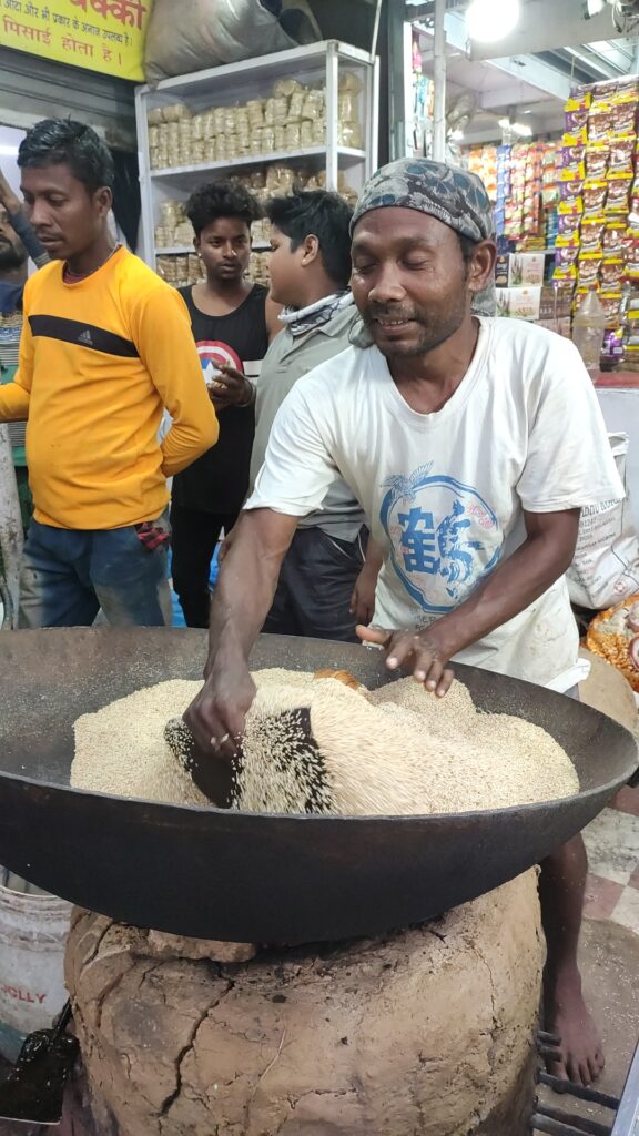 Traditional Magadh sesame sweet making