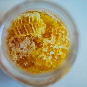 Litchi honeycomb in jar